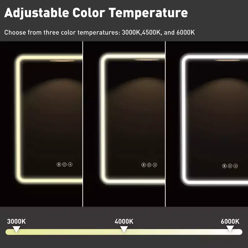 Armoire à pharmacie LED noire / blanche / dorée, porte simple, charnière à gauche ou à droite, encastrée ou murale