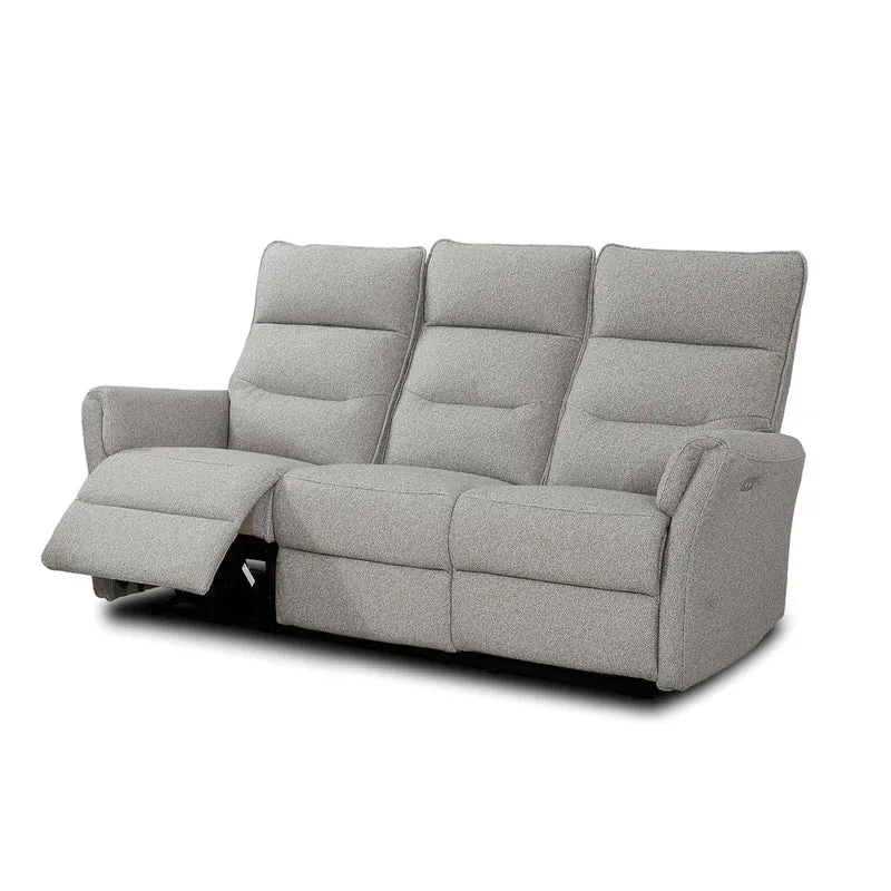 Divano recliner 3 posti elettrico in tessuto grigio 186 cm Softwave