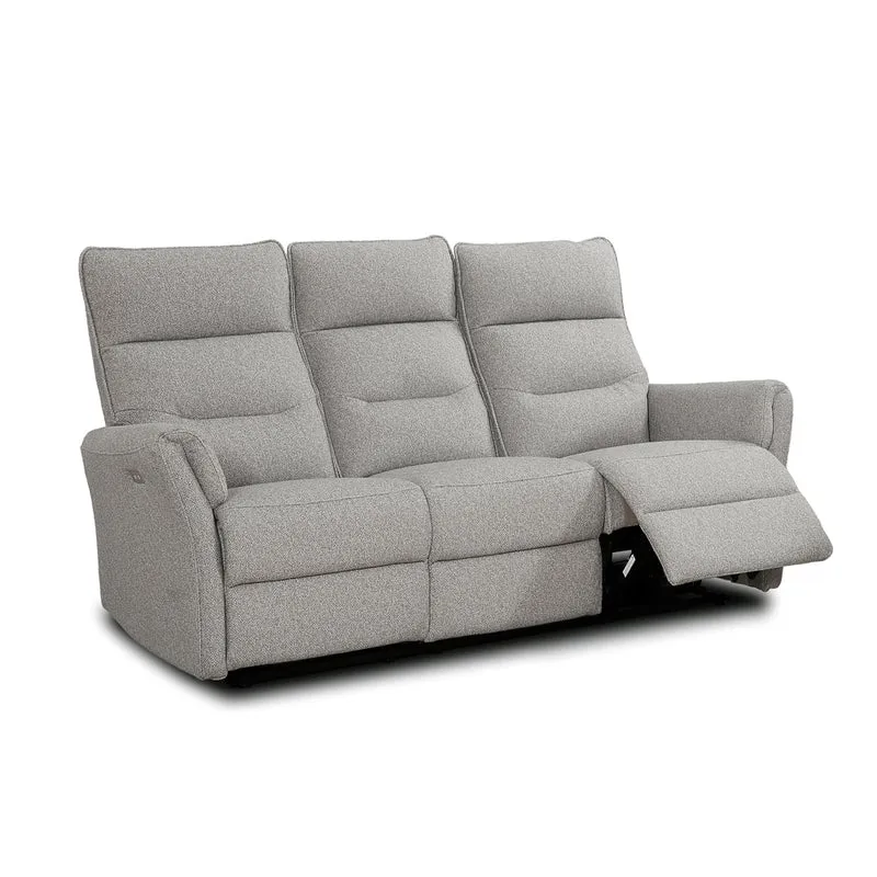 Divano recliner 3 posti elettrico in tessuto grigio 186 cm Softwave