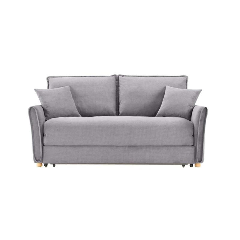 Divano letto 3 posti tessuto grigio 176x93x97H Cassie