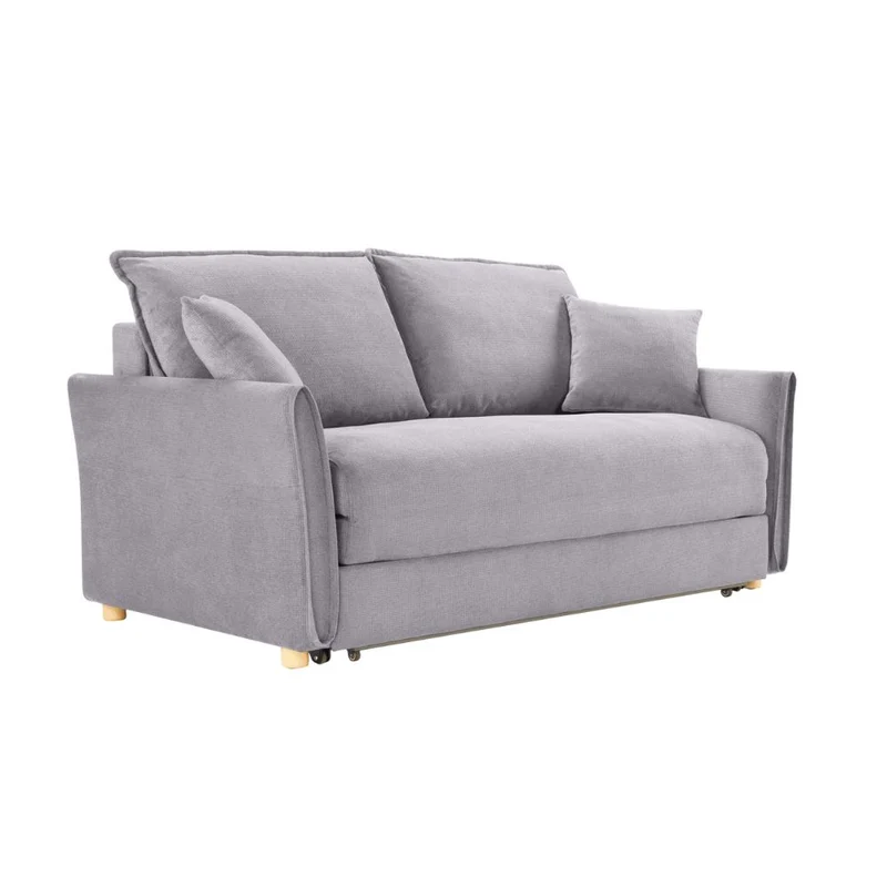 Divano letto 3 posti tessuto grigio 176x93x97H Cassie