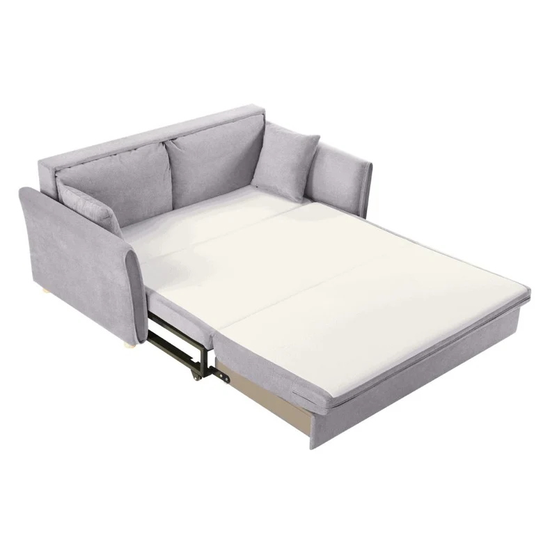 Divano letto 3 posti tessuto grigio 176x93x97H Cassie