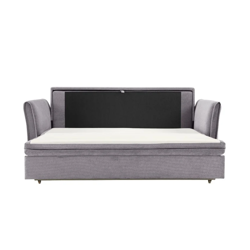 Divano letto 3 posti tessuto grigio 176x93x97H Cassie