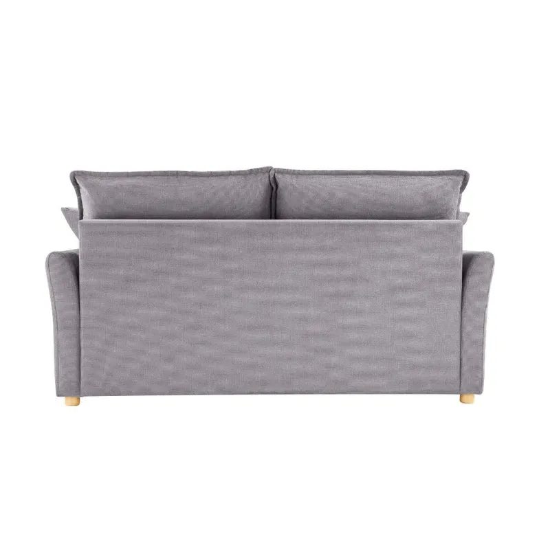 Divano letto 3 posti tessuto grigio 176x93x97H Cassie