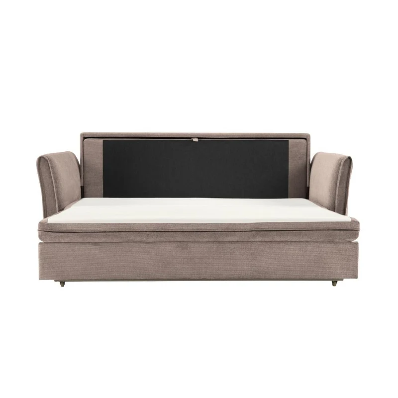 Divano letto 3 posti tessuto tortora 176x93x97H Cassie