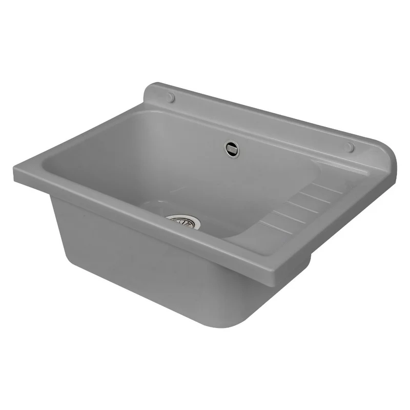 Lavatoio Pilozzo a muro 58x38 cm in polipropilene grigio 2051FGSCAT