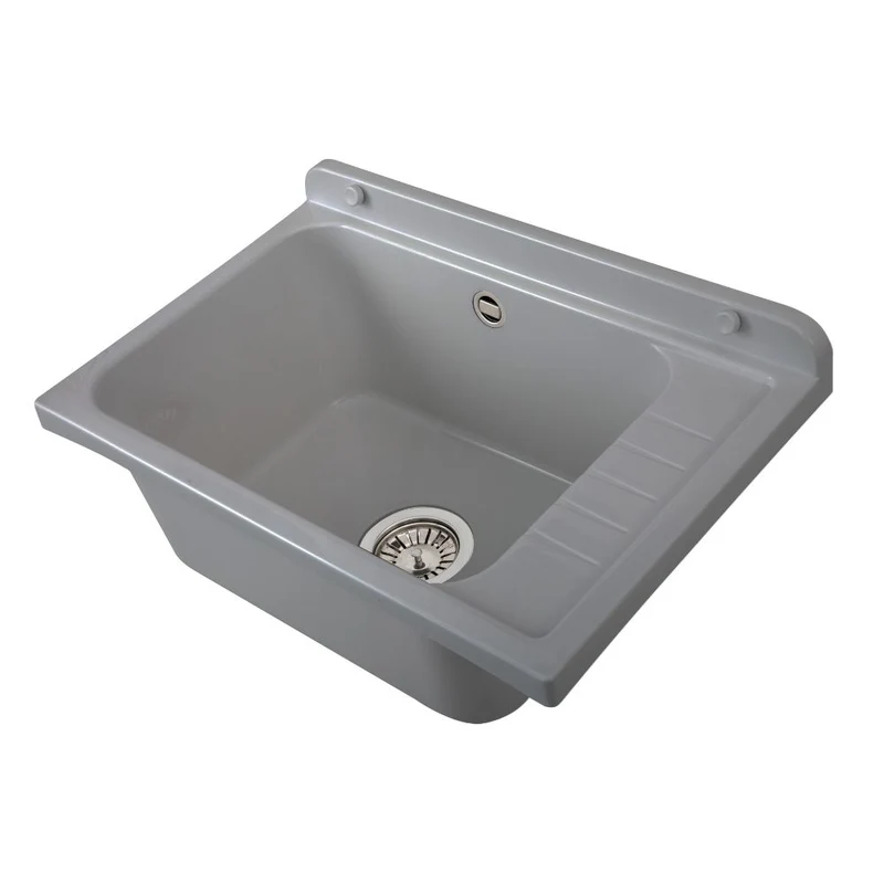 Lavatoio Pilozzo a muro 58x38 cm in polipropilene grigio 2051FGSCAT