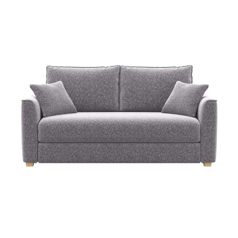 Divano 3 posti con letto estraibile e contenitore in tessuto grigio 180x93x97H Cosy