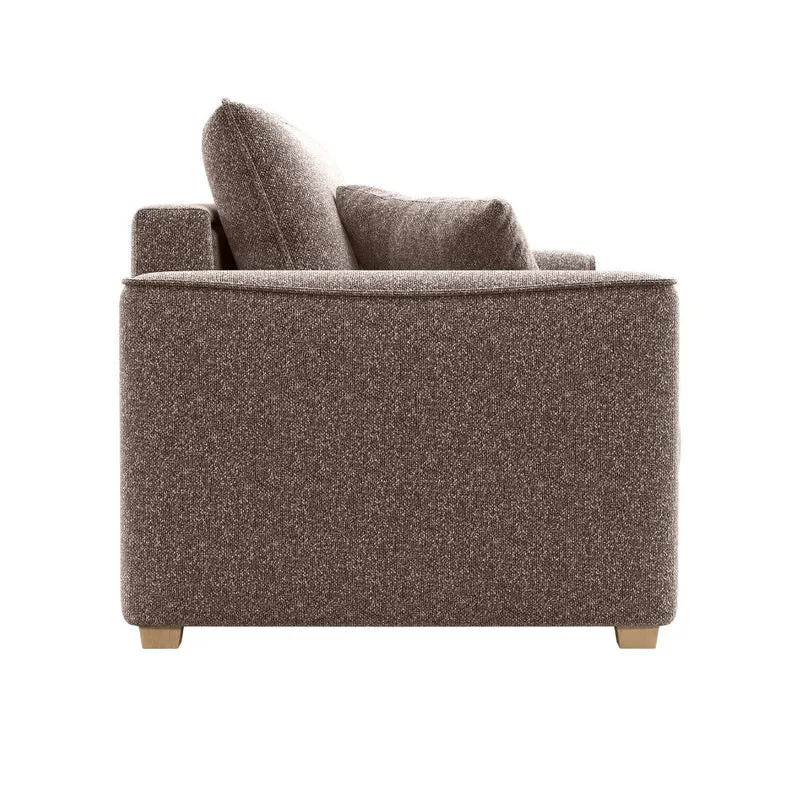 Divano 3 posti con letto estraibile e contenitore in tessuto tortora 180x93x97H Cosy