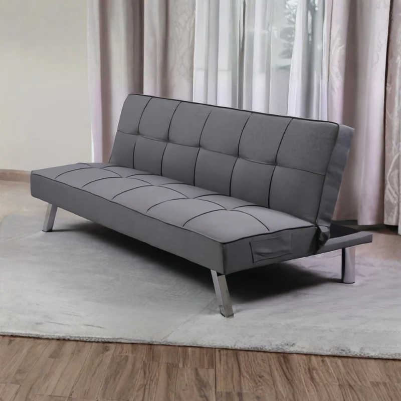 Divano click-clack con funzione letto colore grigio scuro 168x83x75.5H Daynora