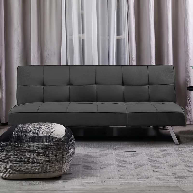 Divano click-clack con funzione letto colore grigio scuro 168x83x75.5H Daynora