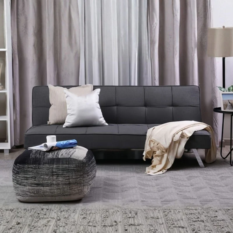 Divano click-clack con funzione letto colore grigio scuro 168x83x75.5H Daynora