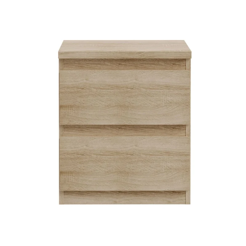 Comodino 2 cassetti rovere 41.8x32.2x49.3H Morgan