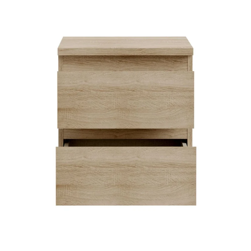 Comodino 2 cassetti rovere 41.8x32.2x49.3H Morgan