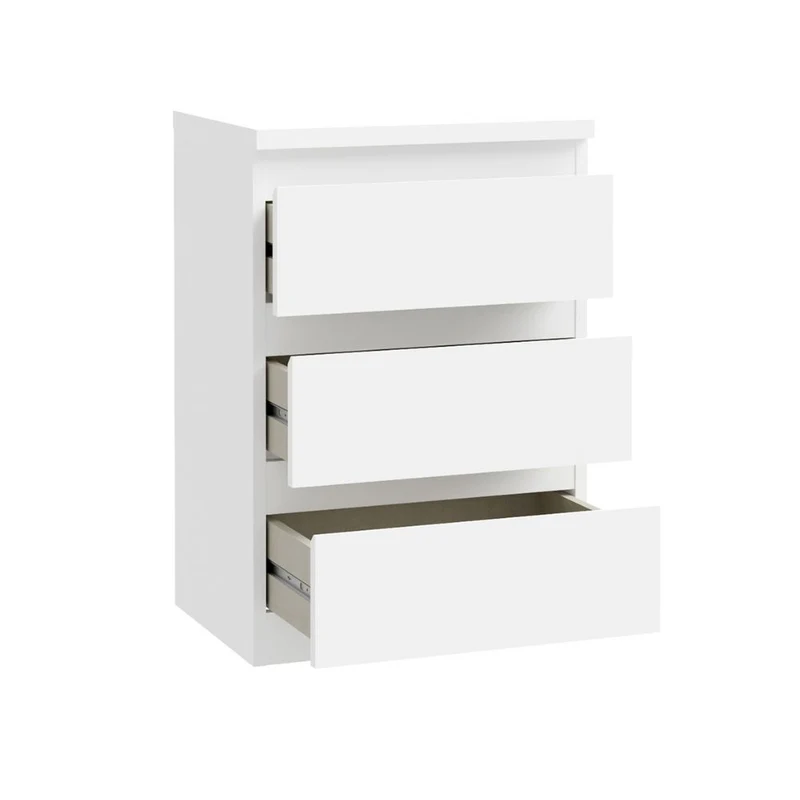 Cassettiera 3 cassetti colore bianco 42x32x61H Morgan
