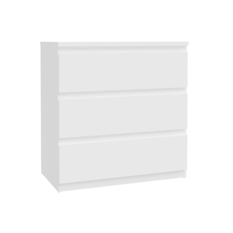 Cassettiera 3 cassetti colore bianco 77.2x42.2x80H Morgan
