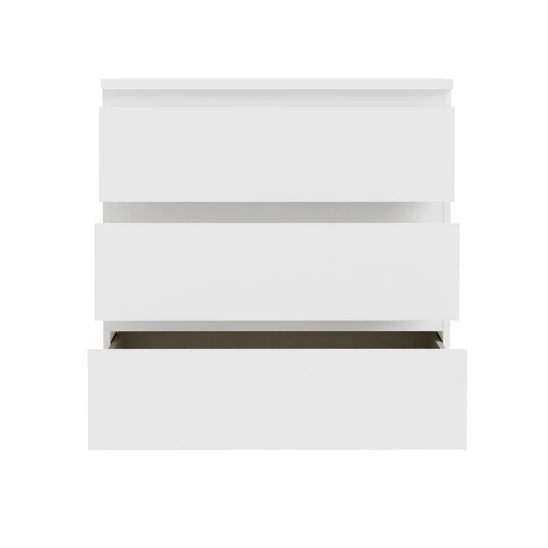Cassettiera 3 cassetti colore bianco 77.2x42.2x80H Morgan
