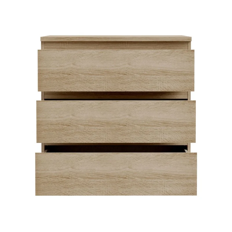 Cassettiera 3 cassetti colore rovere 77.2x42.2x80H Morgan