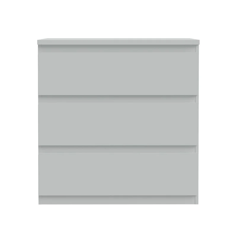 Cassettiera 3 cassetti colore grigio ghiaccio 77.2x42.2x80H Morgan
