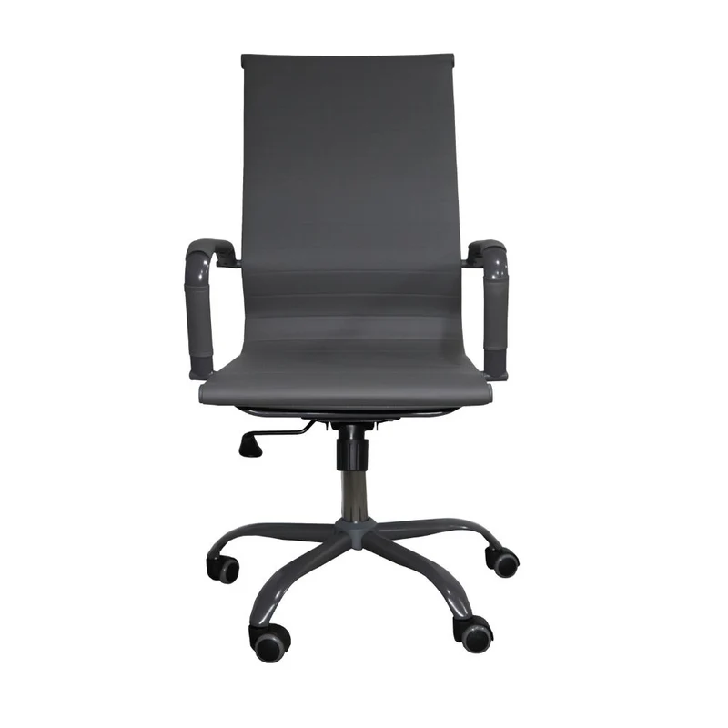 Poltrona ufficio con schienale ergonomico e ruote colore grigio H105 Nuvia