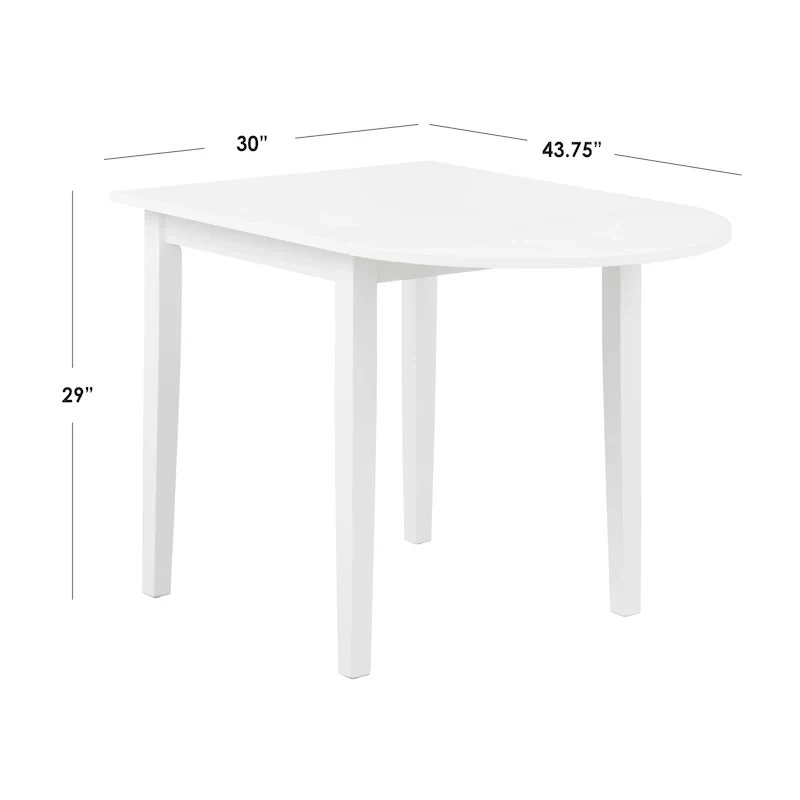 Ensemble de salle à manger 3 pièces avec table à rallonges style cottage rustique