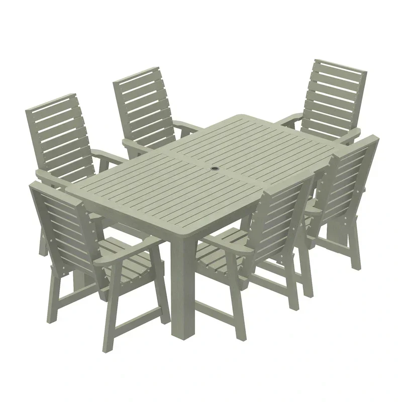 Ensemble de salle à manger d'extérieur 7 pièces HIGHWOOD PROFESSIONAL 42x72
