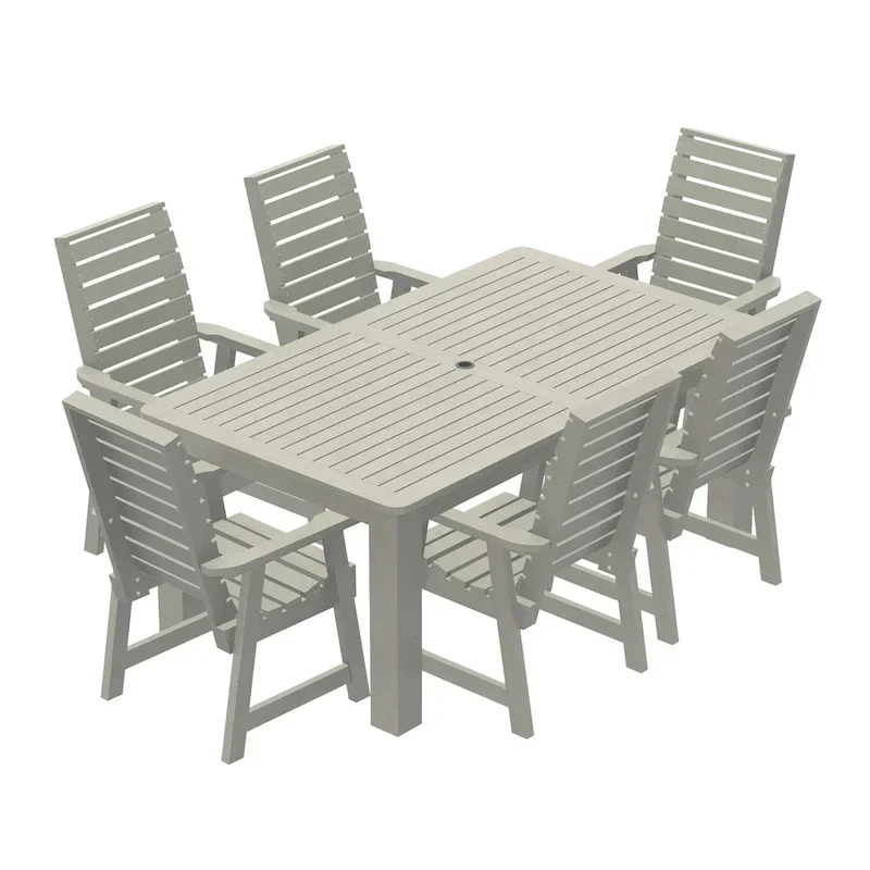 Ensemble de salle à manger d'extérieur 7 pièces HIGHWOOD PROFESSIONAL 42x72