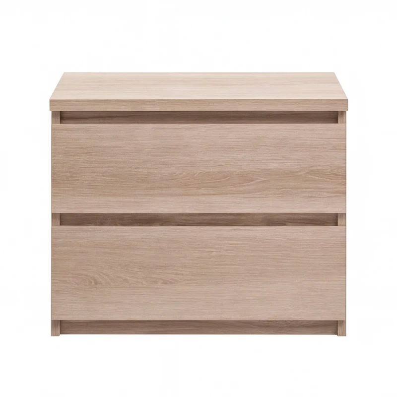 Comodino 2 cassetti colore olmo 49x38x41H Manitoba