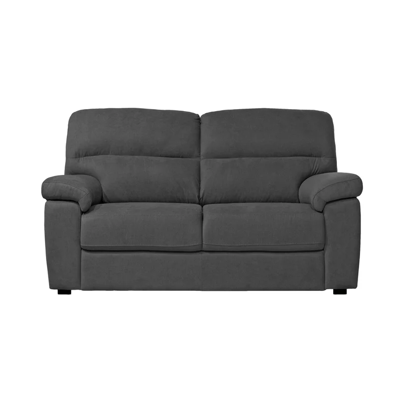Divano 2 posti tessuto Roma28 colore antracite 160x98x92h Alenda