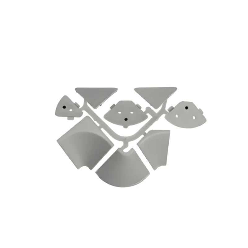 Set connettori e accessori alzatina triangolare da cucina colore alluminio