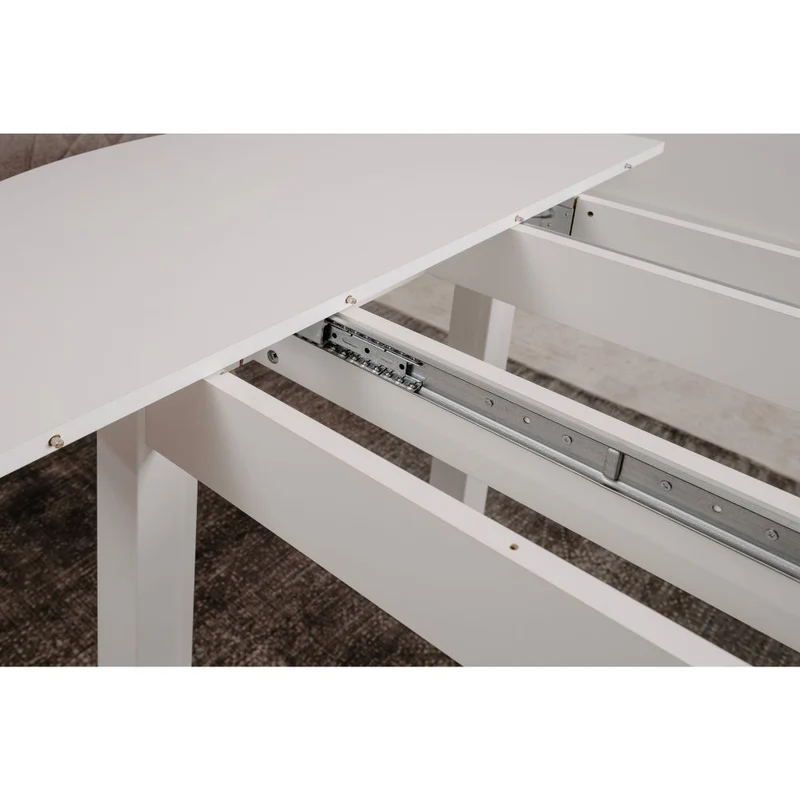 Tavolo rotondo allungabile colore bianco 100x76H cm - Circe