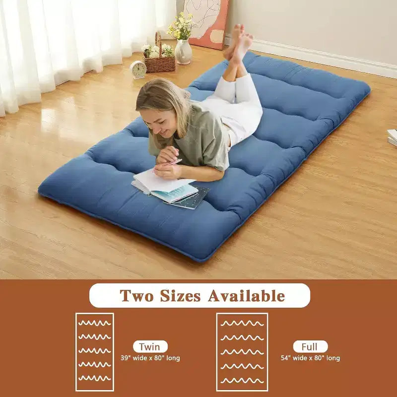 Matelas Futon Japonais, Matelas de Sol Pliable, Tapis Tatami pour Maison, Matelas de Camping