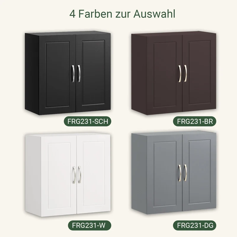 SoBuy | Wandschrank | Hängeschrank | Badschrank Schwarz | Medizinschrank | FRG231-SCH