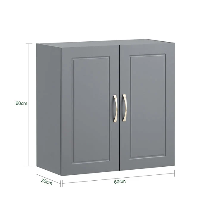 SoBuy | Wandschrank | Hängeschrank | Badschrank Grau | Medizinschrank | FRG231-DG