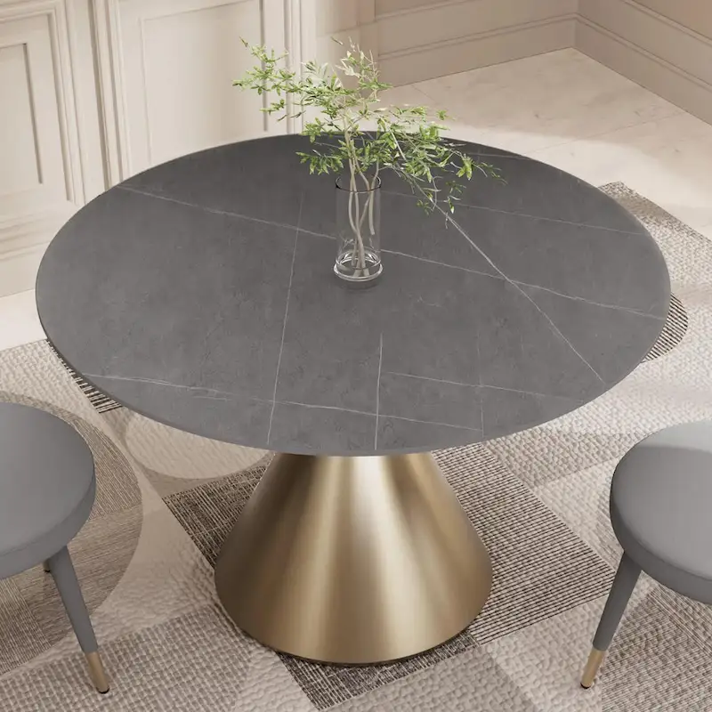 Ensemble de table et de chaises de salle à manger rondes Morden Fort Modern Luxury 5 pièces