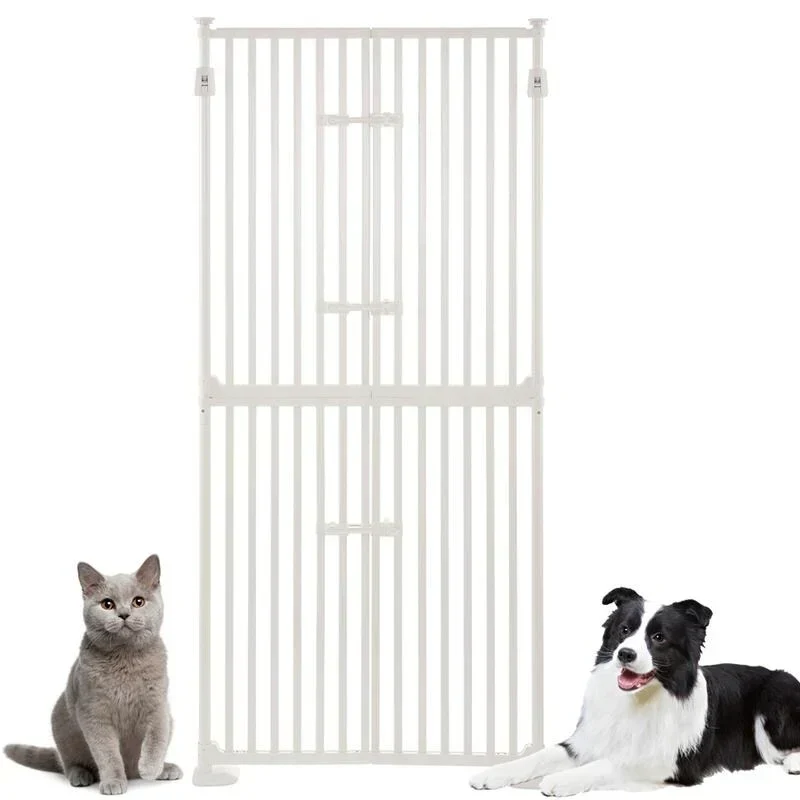 unipaws Barrière Extra Haute pour Chat 188 cm avec Portes et Serrures