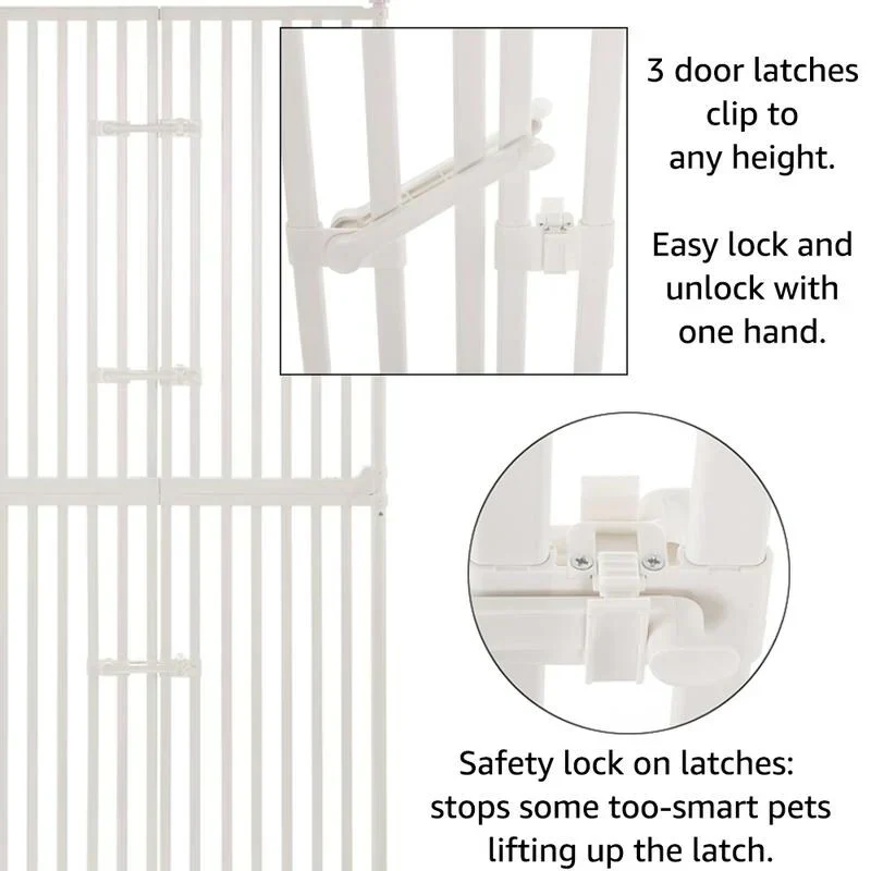 unipaws Barrière Extra Haute pour Chat 188 cm avec Portes et Serrures