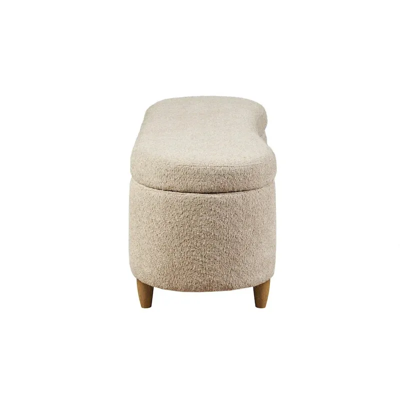 Banc de rangement rabattable INK+IVY Bailey Taupe Boucle