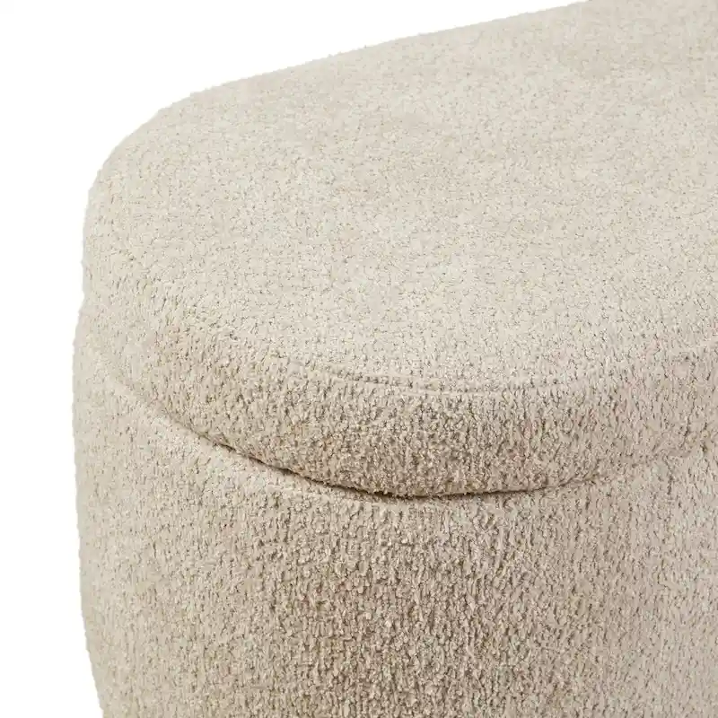 Banc de rangement rabattable INK+IVY Bailey Taupe Boucle