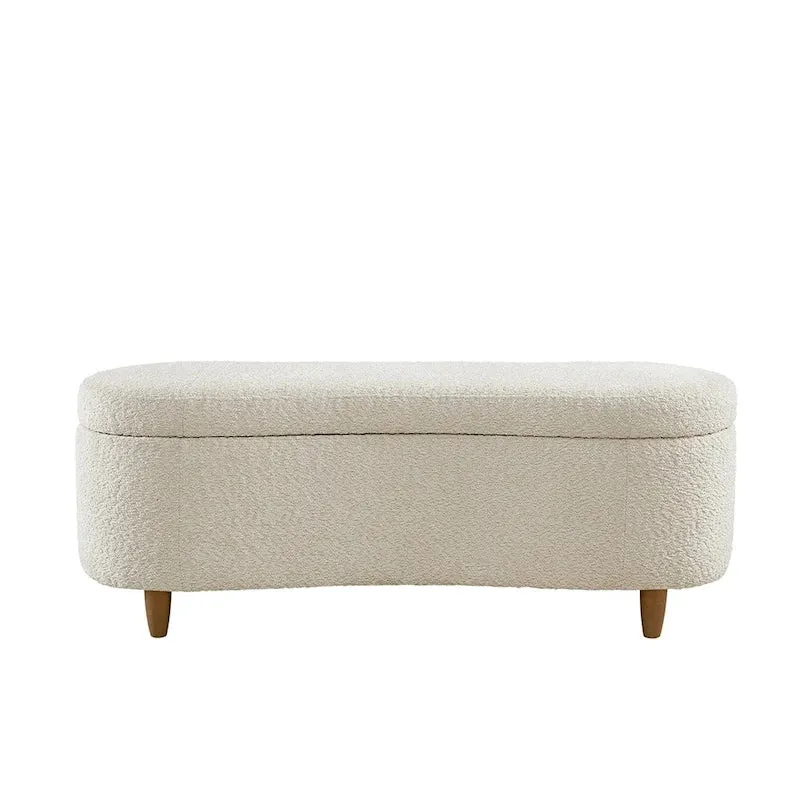 Banc de rangement rabattable INK+IVY Bailey Taupe Boucle