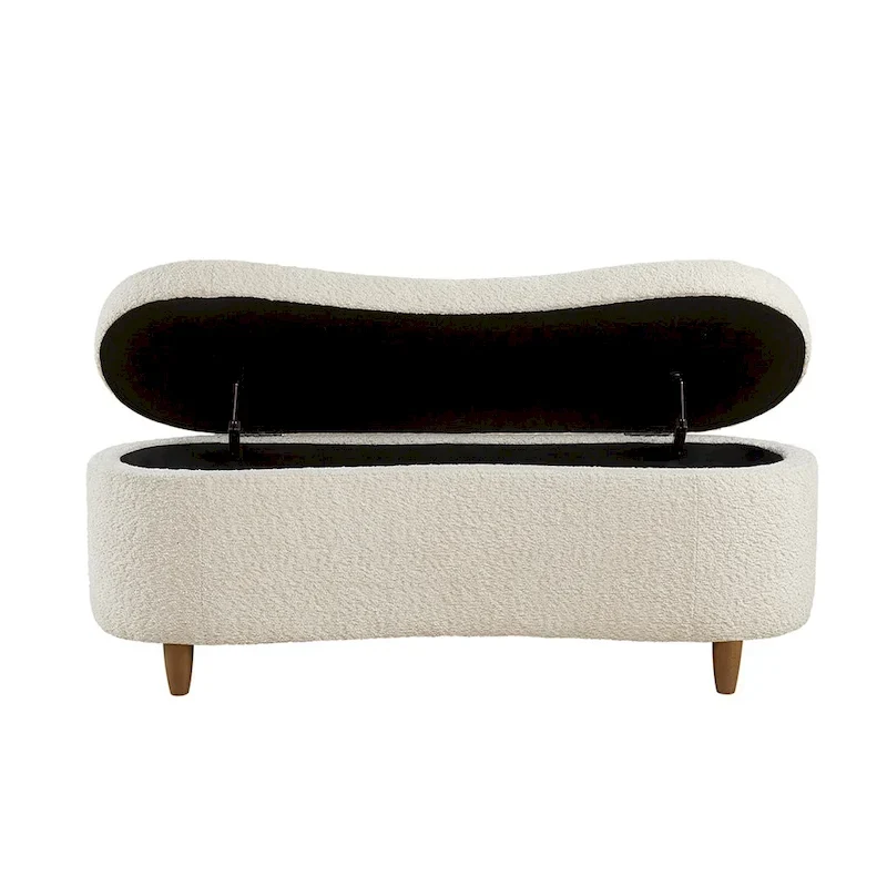 Banc de rangement rabattable INK+IVY Bailey Taupe Boucle