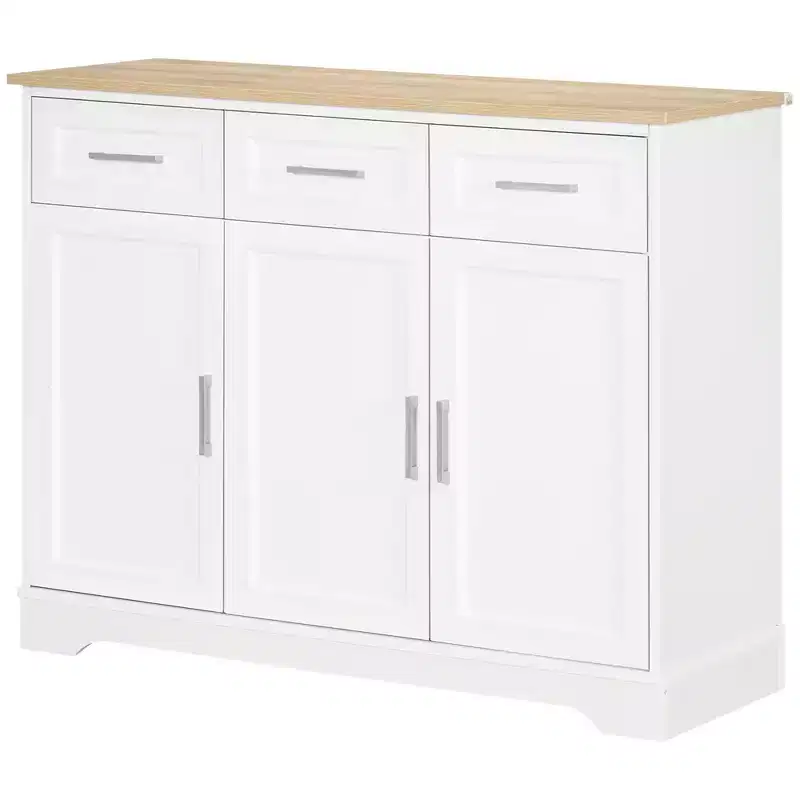Bahut de cuisine moderne avec rangement, îlot de cuisine, meuble de salle à manger, meuble de salon