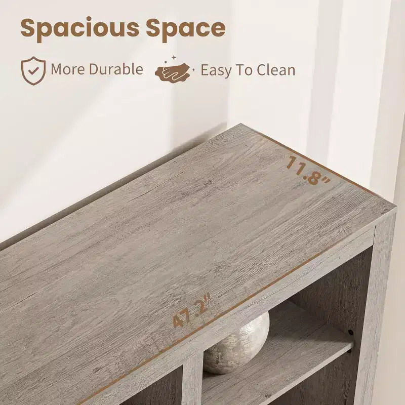 Bibliothèque haute de 72 po avec 4 tiroirs, étagère de rangement autoportante de style campagnard pour chambre à coucher, salon, bureau à domicile