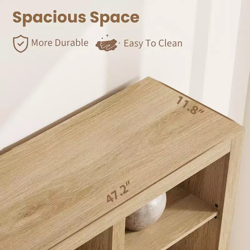 Bibliothèque haute de 72 po avec 4 tiroirs, étagère de rangement autoportante de style campagnard pour chambre à coucher, salon, bureau à domicile