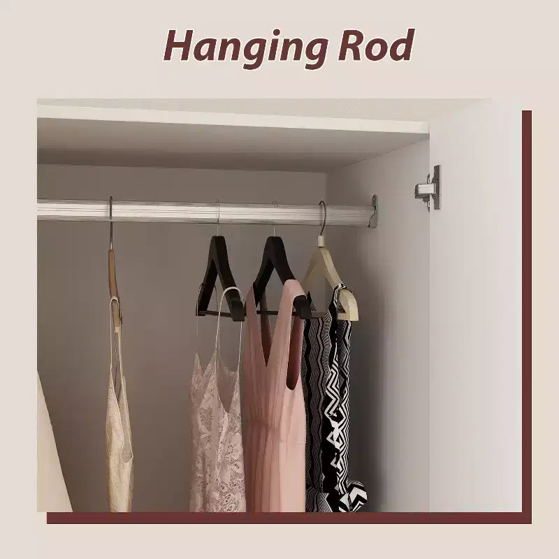 Hitow Armoire 2 grands tiroirs zone de suspension centrale avec miroir Style minimaliste