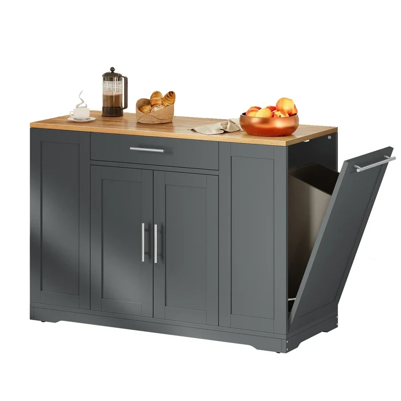 Moasis 53 pouces, îlot de cuisine roulant, armoire de rangement, chariot de cuisine mobile portable