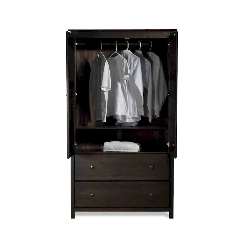 Armoire 2 portes en bois massif - 41x72x22