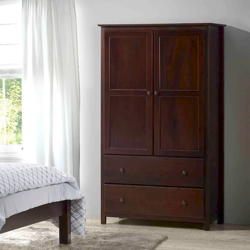 Armoire 2 portes en bois massif - 41x72x22