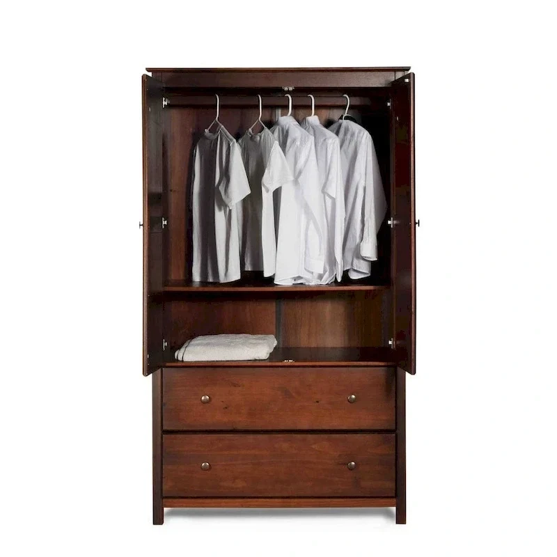 Armoire 2 portes en bois massif - 41x72x22