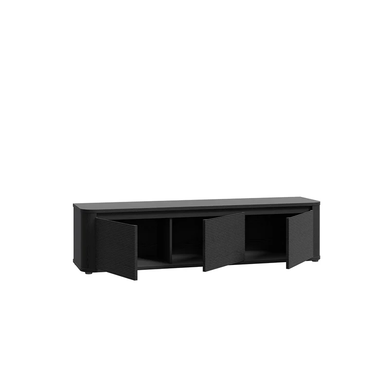 Parete Attrezzata con porta Tv e libreria rovere e nero Core Piccolo